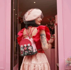 Vendula Pink Flower Shop Nova Mini Backpack -Fashion Shoe Store Backpack3 21cd2897 4435 4f72 93a1 237b91bbeb3e