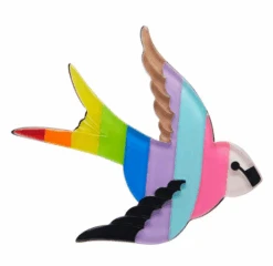 Erstwilder Pride And Joy Bluebird Of Happiness For All Brooch