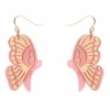 Erstwilder La Belle Epoque Butterfly Drop Earrings Pink