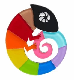 Erstwilder Pride And Joy Carmels Colourful Chameleon Brooch