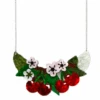 Erstwilder Botanical Fruit Blossoming Cherries Statement Necklace