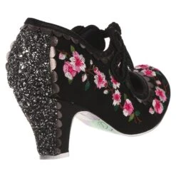Irregular Choice Cherry Blossoming Black -Fashion Shoe Store CherryBK6