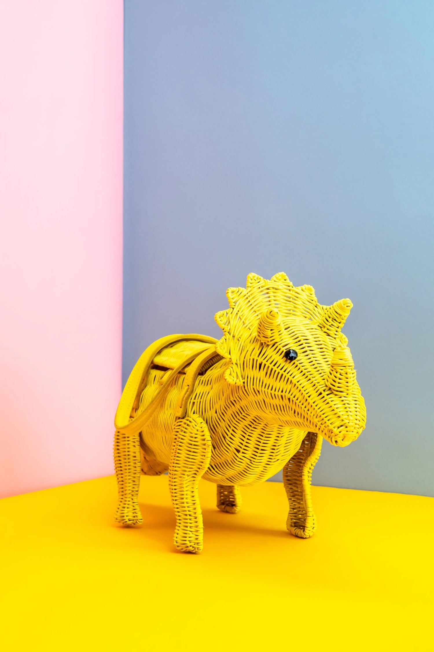 Wicker Darling Ellie Triceratops Yellow 4 Wicker Darling Ellie Triceratops Yellow - Image 4