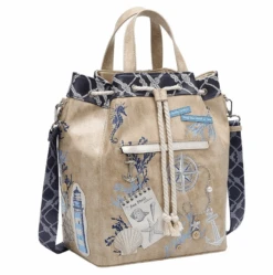 Vendula English Coast Scrapbook Duffle Backpack -Fashion Shoe Store Duffle9