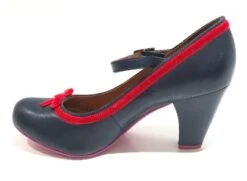 Cristofoli Eileen Navy With Red Ribbon -Fashion Shoe Store EileenNB5