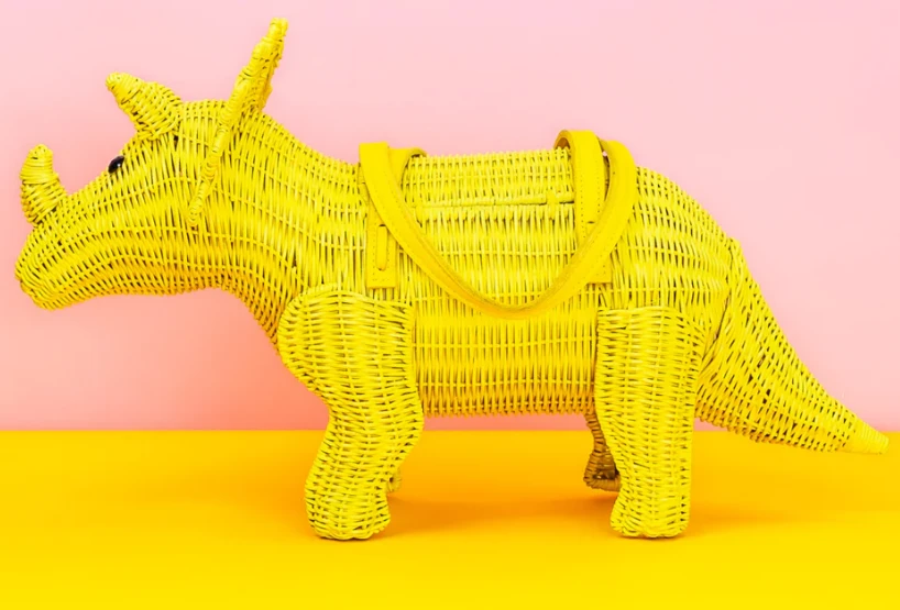 Wicker Darling Ellie Triceratops Yellow 2 Wicker Darling Ellie Triceratops Yellow - Image 2