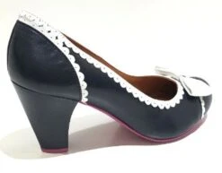 Cristofoli Emily Navy With White Trim -Fashion Shoe Store EmilyNB4