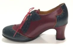 Rock N Dot Esme Burgandy With Blue Trim -Fashion Shoe Store EsmeBurg4