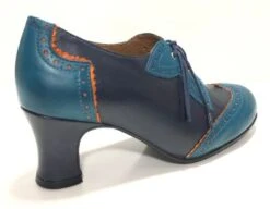 Rock N Dot Esme Mare Blue With Orange Trim -Fashion Shoe Store EsmePetrol3