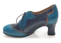 Rock N Dot Esme Mare Blue With Orange Trim -Fashion Shoe Store EsmePetrol4
