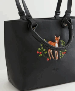 Fable England Fawn Embroidered Tote -Fashion Shoe Store FawnTote3