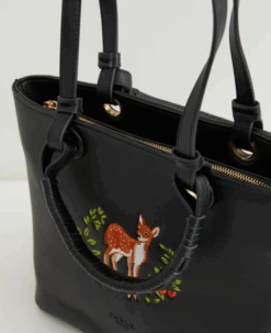 Fable England Fawn Embroidered Tote -Fashion Shoe Store FawnTote6