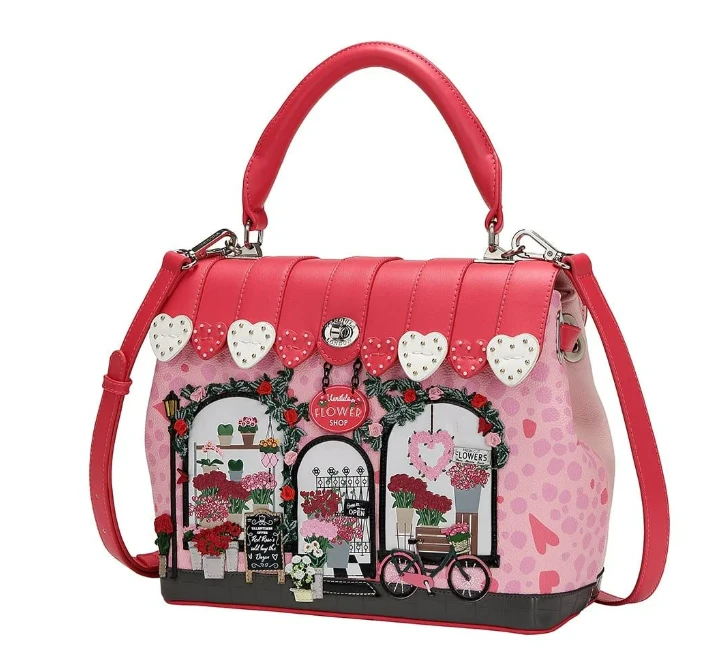Vendula Pink Flower Shop Grace Bag 3 Vendula Pink Flower Shop Grace Bag - Image 3