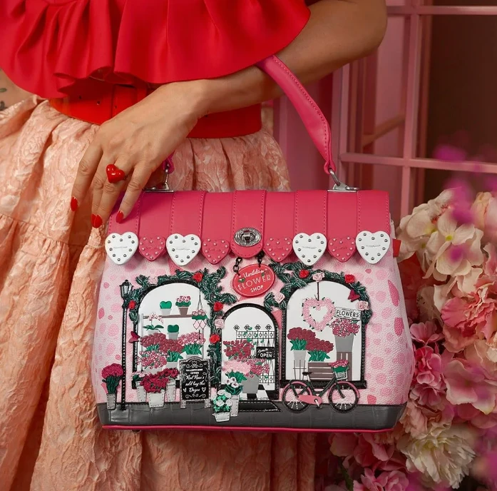Vendula Pink Flower Shop Grace Bag 6 Vendula Pink Flower Shop Grace Bag - Image 6