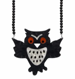 Erstwilder All Hallows Eve A Halloween Hoot Necklace