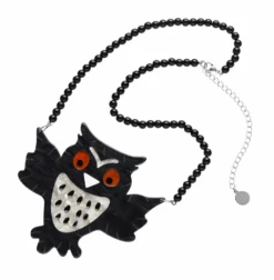 Erstwilder All Hallows Eve A Halloween Hoot Necklace -Fashion Shoe Store HootNL3