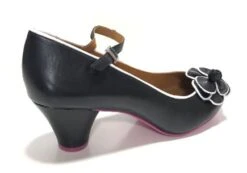 Cristofoli Julia Black With White Trim -Fashion Shoe Store JuliaBlack3