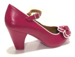 Cristofoli Juliet Mulberry With Soft Pink Trim 7 Cristofoli Juliet Mulberry With Soft Pink Trim -Fashion Shoe Store JulietMB3