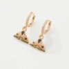 Fable England Enamel Moth Huggie Earrings