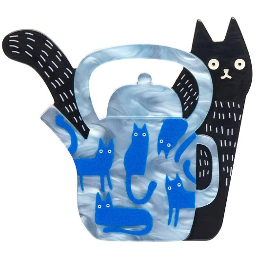 Erstwilder Terry Runyan Mouse Tea Brooch 1 Erstwilder Terry Runyan Mouse Tea Brooch