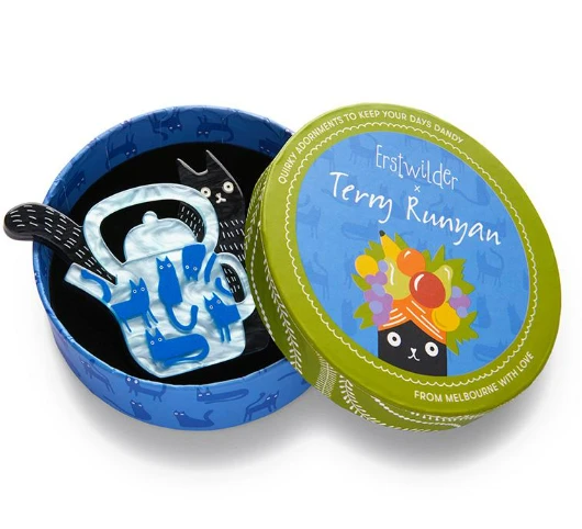 Erstwilder Terry Runyan Mouse Tea Brooch 2 Erstwilder Terry Runyan Mouse Tea Brooch - Image 2