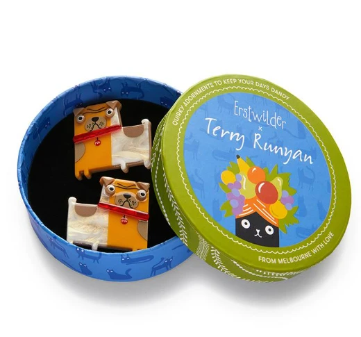 Erstwilder Terry Runyan Order Of The Pug Hair Clips Set 3 Erstwilder Terry Runyan Order Of The Pug Hair Clips Set - Image 3