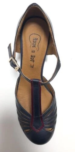 Rock N Dot Daphne Touch Deep With Burgandy Trim -Fashion Shoe Store PerugiaNavy5