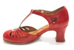 Rock N Dot Daphne Red With Rose Trim -Fashion Shoe Store PerugiaRed4
