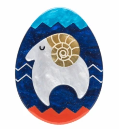 Erstwilder Pysanky Ram Of Perserverance Brooch