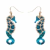 Erstwilder La Belle Epoque Seahorse Drop Earrings Blue