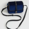Fable England Vivianne Velvet Camera Bag Sapphire Blue