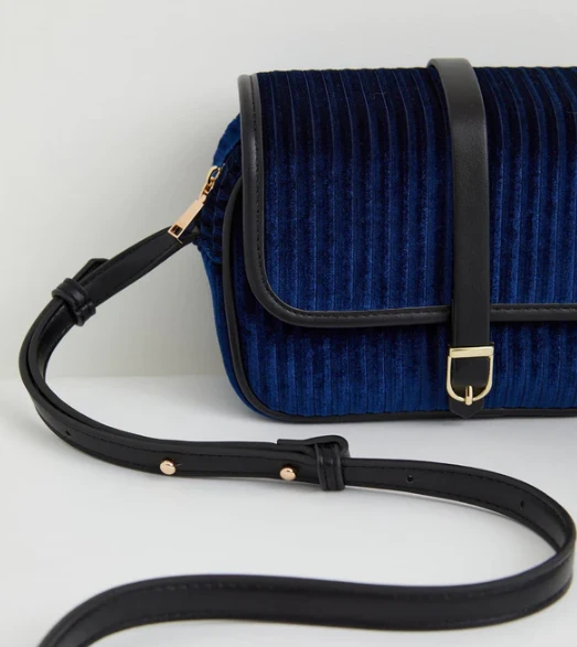 Fable England Vivianne Velvet Camera Bag Sapphire Blue 2 Fable England Vivianne Velvet Camera Bag Sapphire Blue - Image 2