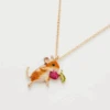Fable England Enamel Vole Short Necklace