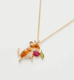Fable England Enamel Vole Short Necklace
